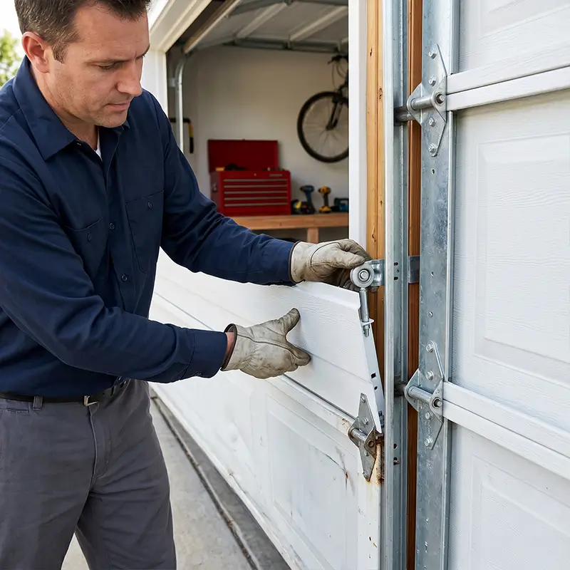Custom garage door panel replacement and insulation service in Humble TX
