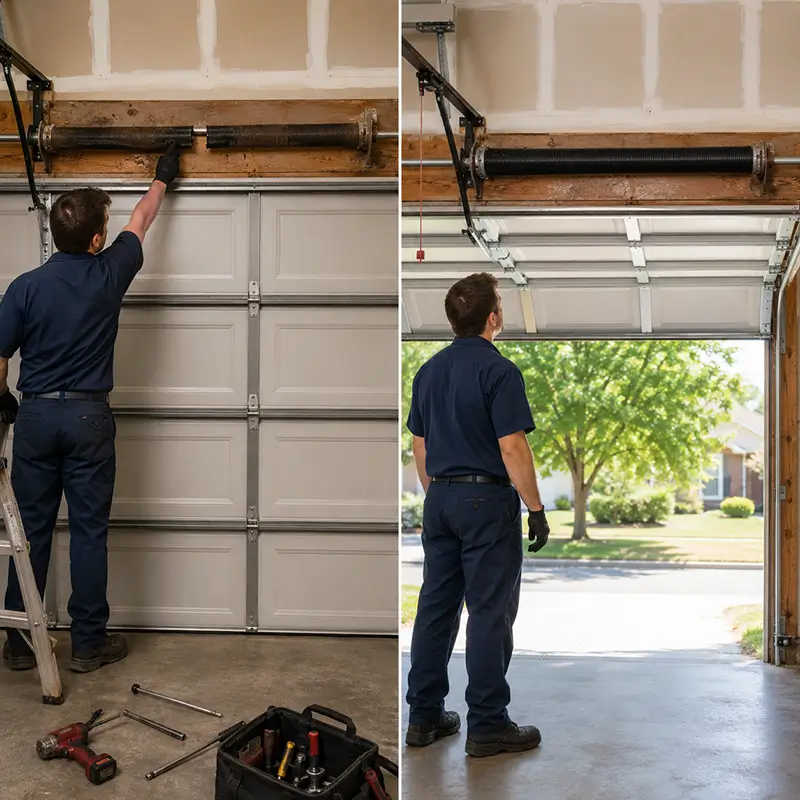 Professional garage door spring repair and replacement service in Humble TX